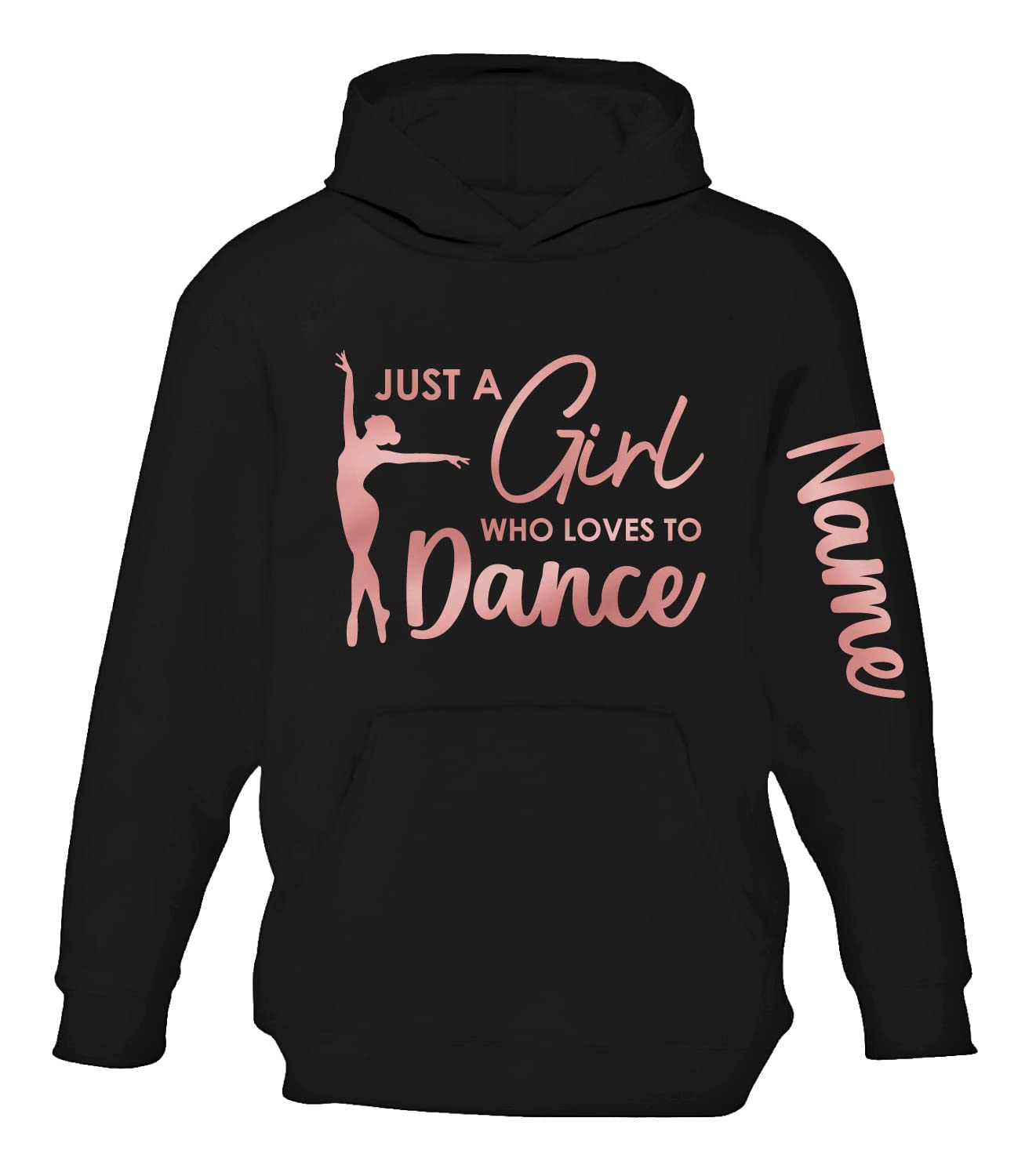 Personalised Dance Hoodie Childrens Girls Ballet Dancer Hoody Dancing Gift