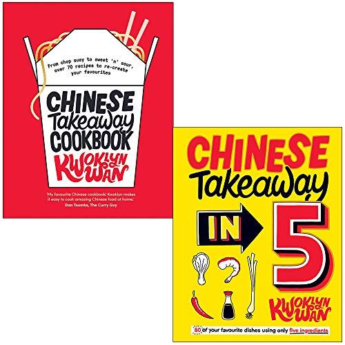 Chinese Takeaway Cookbook & Chinese Takeaway in 5 By Kwoklyn Wan 2 Books Collection Set