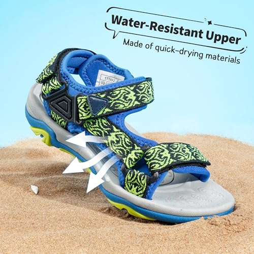 Image of DREAM PAIRS Boys Girls Sandals Kids Adventurous Light-Weight Adjustable Straps Summer Water Shoes (Toddler /Little Kid /Big Kid)