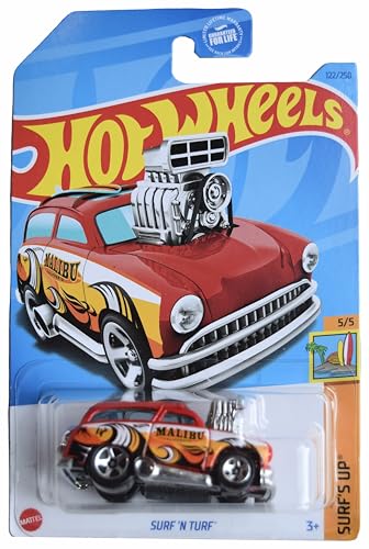Hot Wheels Surf 'n Turf, escala 1:64, color rojo miniatura 1