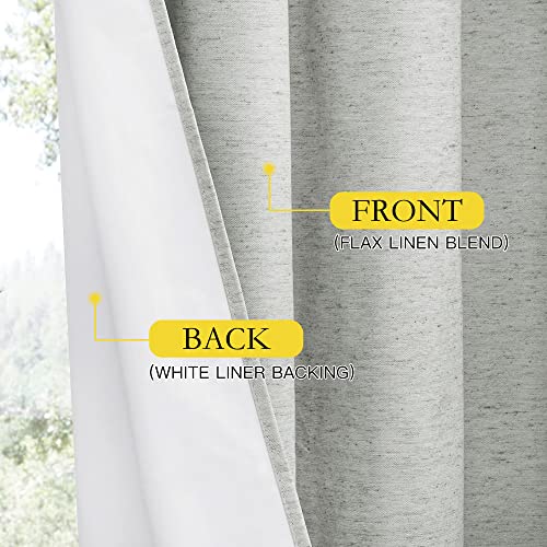 NICETOWN Grey Noise and Lights Block Out Curtains, 2 Panels, 42-inch W by 72-inch L, Thermal Insulated 100% Blackout 2-Layer Lined Drapes, Noise Cancellation Window Draperies for Dining Room - image 5