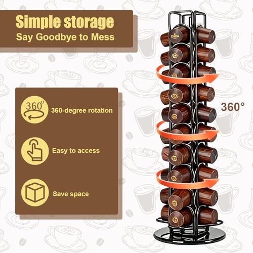 Support de 40 capsules pour Nespresso rotatif fini le désordre en cuisine