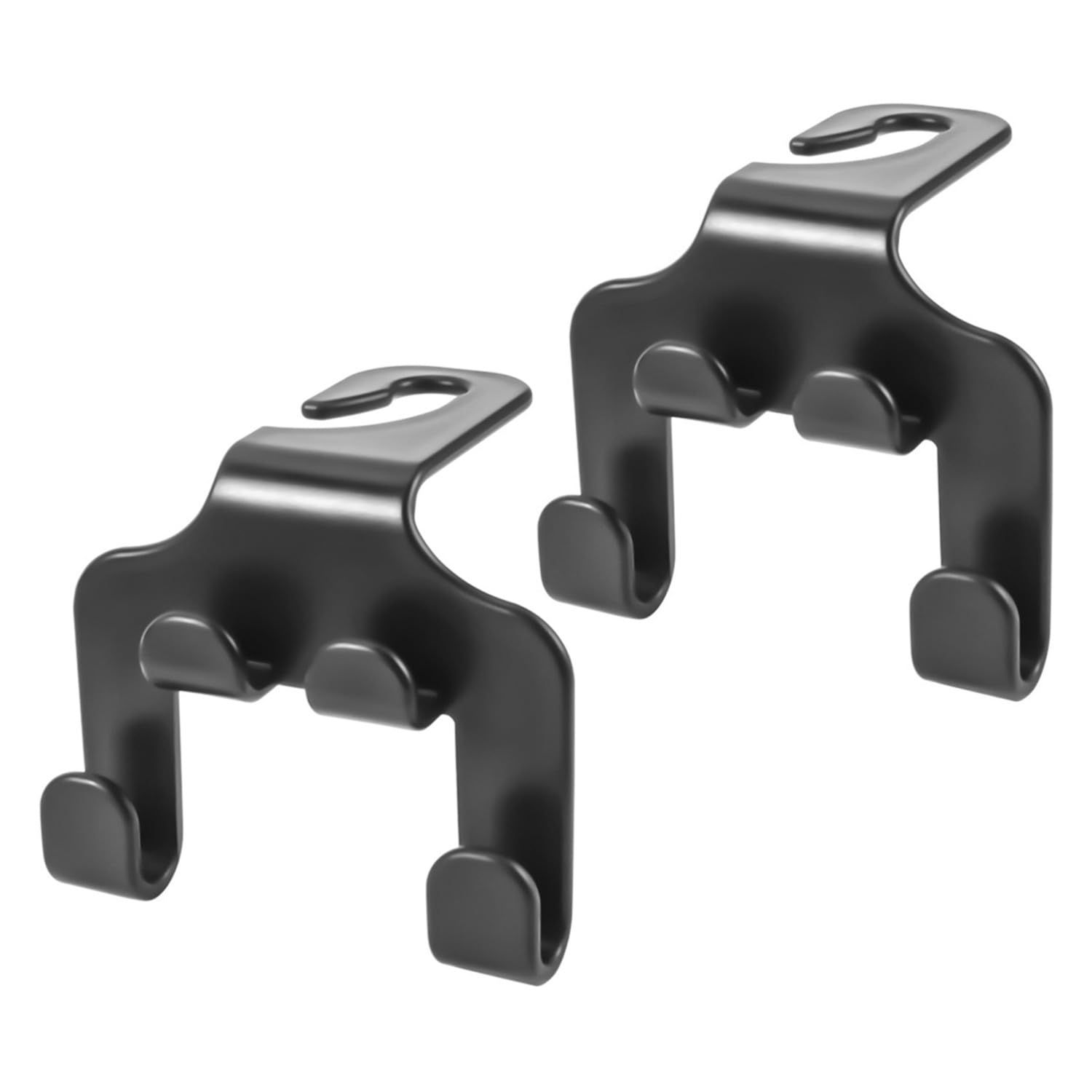 2 Pcs Car Seat Headrest Hooks, 4 in 1 Durable Seat Back Hanger Car Backseat Phone Holder Auto Seat Hangers Universal Auto Backseat Hanger for Wallet Coat Umbrella Grocery Bag Handbag