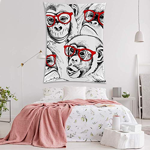 Tapestry Wall Hanging With The Gorilla With The Glasses Print Wall Decor Tapestry For Bedroom Living Room Dorm Home 9056 Inches #TOP2