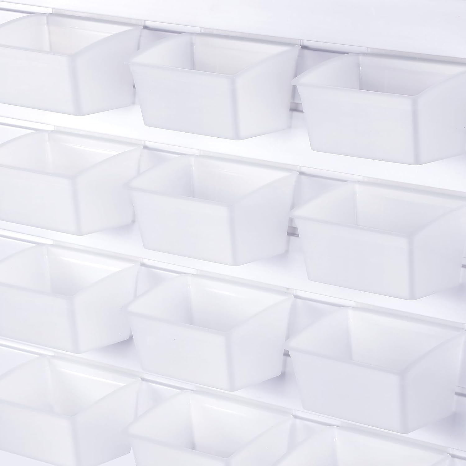 Unittype 18 Pcs Slat Wall Bins Slat Wall Accessories Storage Bins Plastic Containers Organizer for Garage Craft Room Tool Shed Workshop(Clear)