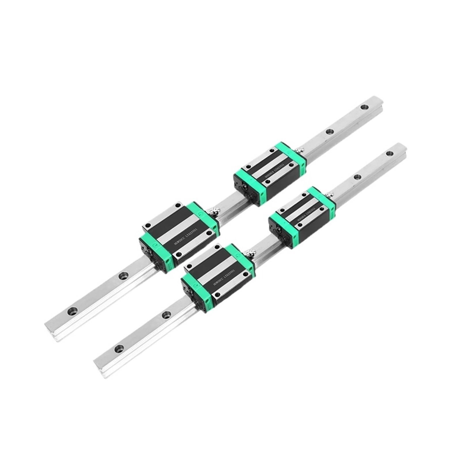 Carril Lineal, guía Deslizante Lineal Guías lineales 2PCS Carril guía HGR15 4PCS Bloque Deslizante HGH15CA