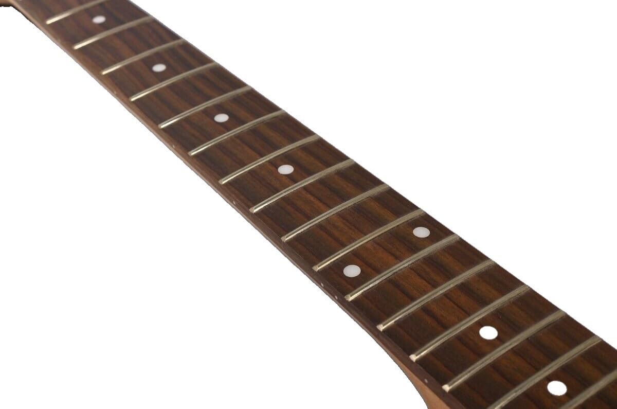 Niedokończony Gryf Gitary Elektrycznej 22 Progów 24,75 Cala Wymienna Śruba Z Łbem Na Pięcie Kropki Wkładka Część Gitarowa Wysoka