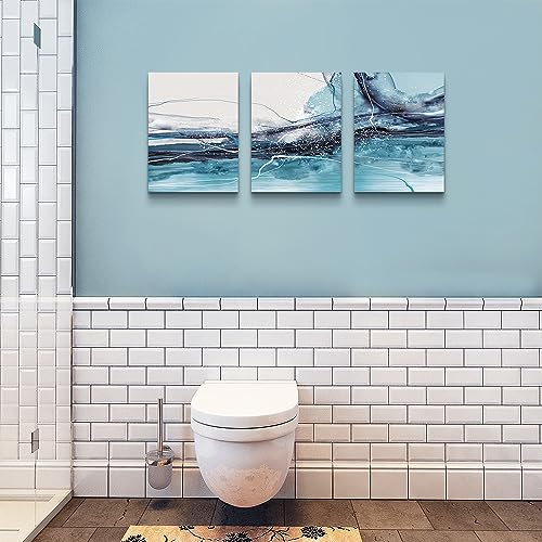 Canvas Wall Art For Living Room Modern Wall Decorations For Bedroom Office Wall Decor Painting 3 Piece Framed Canvas Art Prints Ready to Hang Inspirational Abstract Ink Pictures Home Decoration