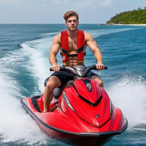 Image of Automatic Inflatable Life Jackets for Adults Life Vests PFD Low Profile Load Capacity Up to 330lbs