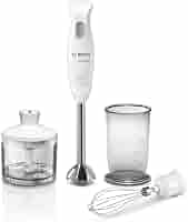Mixeur Plongeant Bosch MSM2610B CleverMixx - 600W, 4 Lames, Hachoir Inclus, Noir/Gris