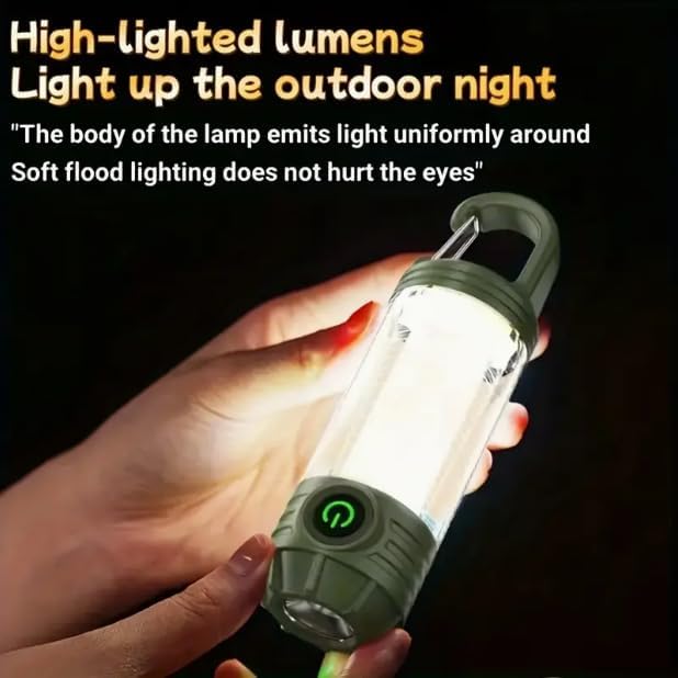 Miniatura 4 de HomeBeyond Linterna LED para camping, recargable, 6 modos de iluminación con luz roja, luz portátil para tienda de campaña al aire libre para