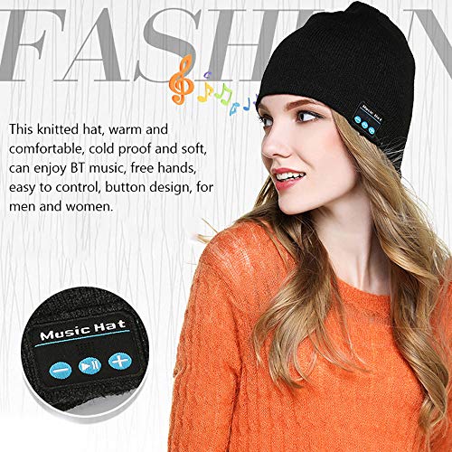 pedkit BT Music Cap Fone de Ouvido Sem Fio Chapéu Falando e Ouvindo Músicas Chapéu de Tricô Chapéu Q