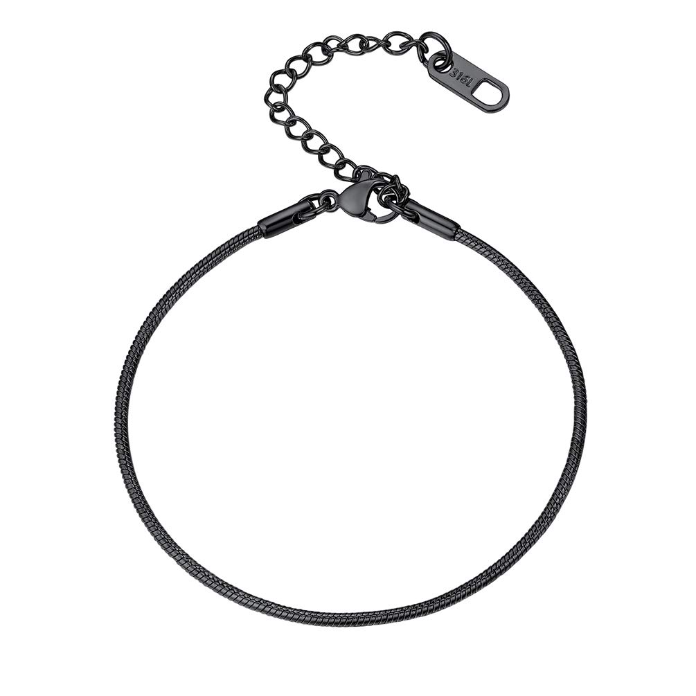 PROSTEEL Pulsera de Serpiente para Mujeres, 16cm Largo con 5cm Alargador Recycled Claim Standard 100