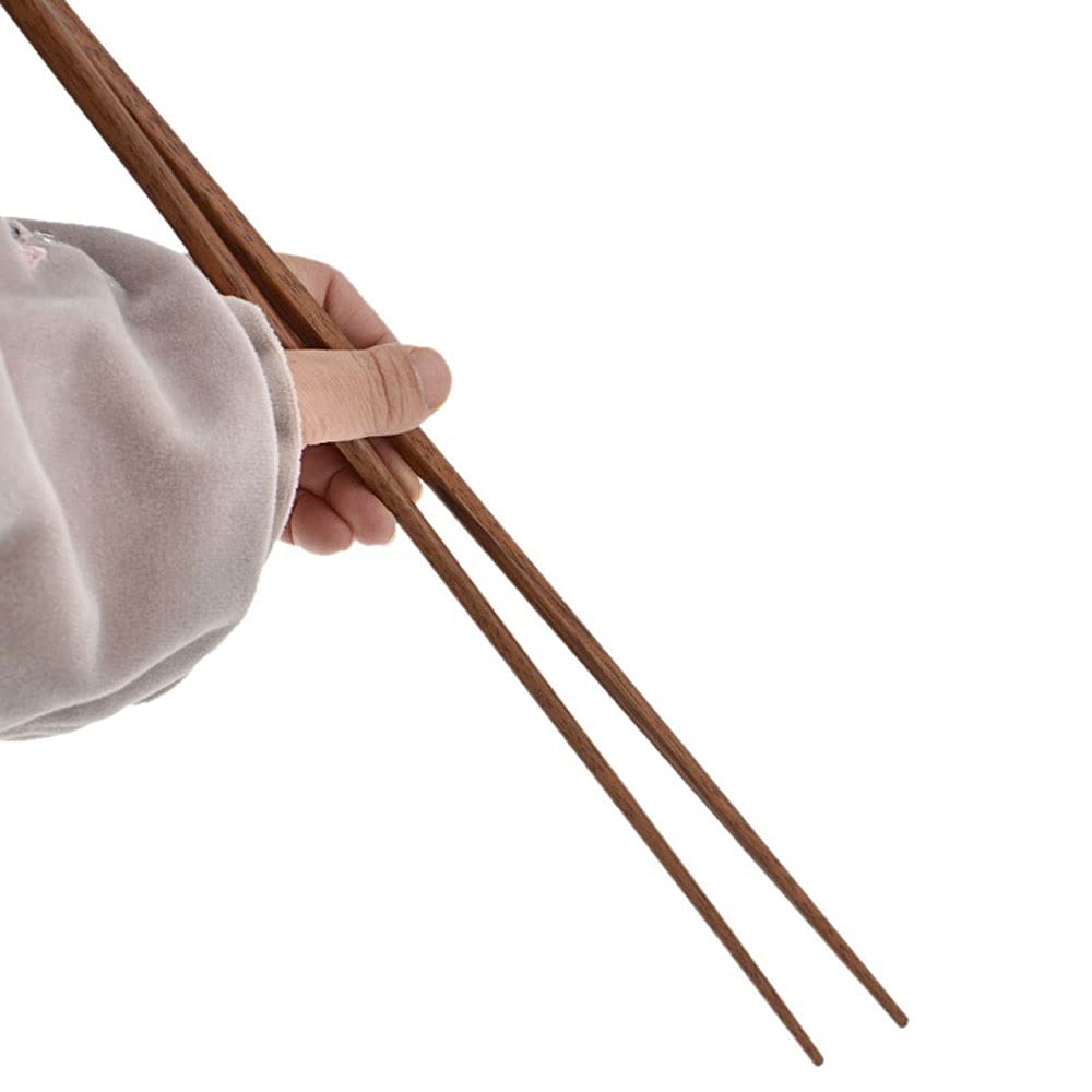 Palillos Reutilizables de 42 cm, Palillos previsores for cocinar Fideos, Olla Caliente frita Gruesa, palitos de Comida de Estilo Chino, Palillos de Madera, Herramienta de Cocina