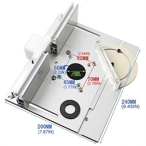Ketiped MG-051SV Aluminium Router Table Insert Plate,Woodworking Benches Router Flip Plate thumb #1