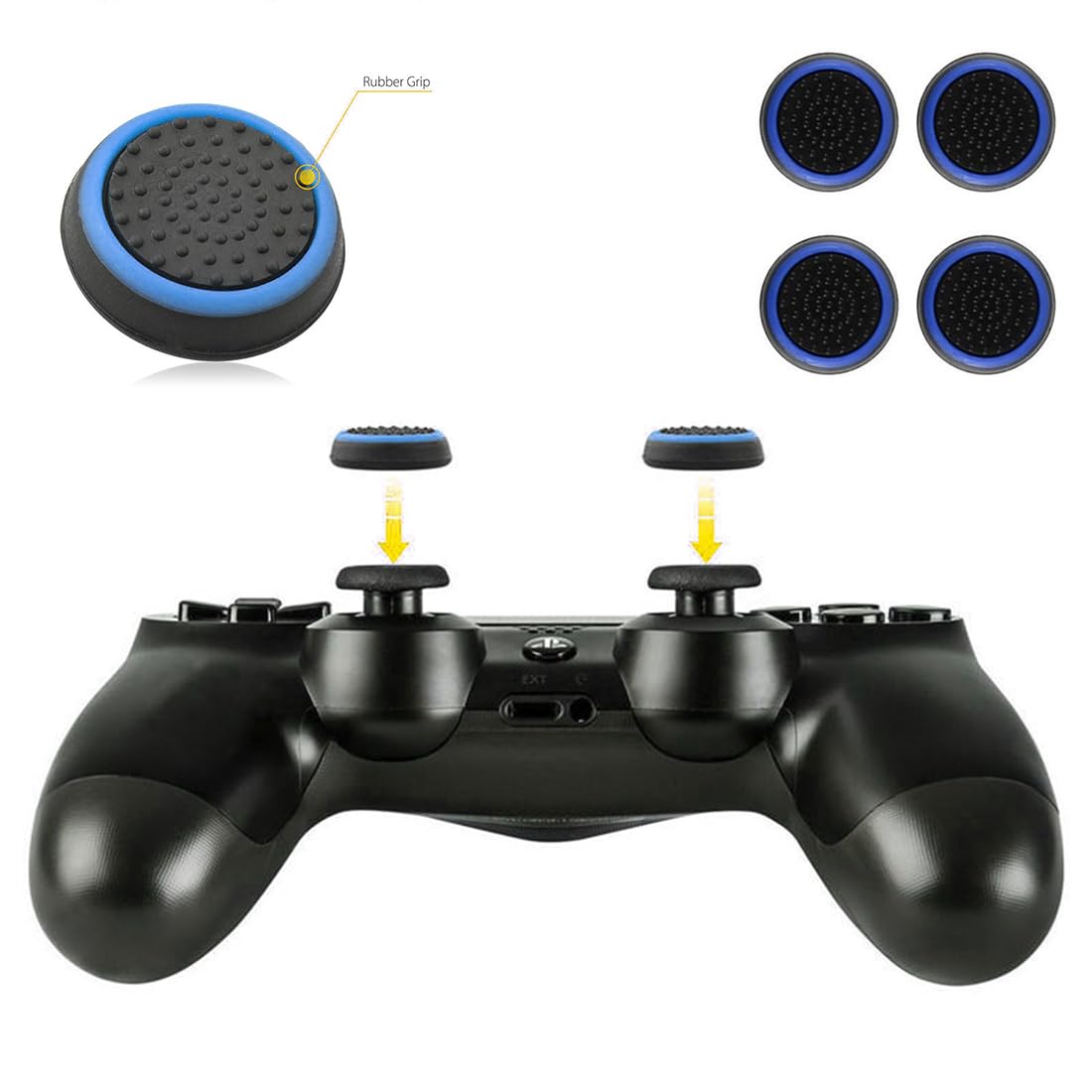 Ociodual siliconen joystick thumb cap controller anti-slip voor PS4 / slim/Pro Xbox One, 8x Schwarz Ociodual siliconen joystick thumb cap controller anti-slip voor PS4 / slim/Pro Xbox One, 8x Schwarz