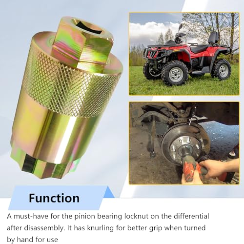 Image of Pinion Bearing Nut Tool for Foreman Rubicon Rancher 350 420 500 520 | Differential Pinion Bearing Lock Nut Socket, for TRX 350 350D TRX300FW 350FE /FM 420 500 520