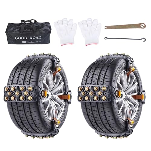Chaînes à neige pour voiture et SUV de 165 à 265 mm avec griffes