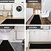 AYOHA Runner Rug 2' x 4' Indoor/Outdoor Carpet Runners, Hallway Kitchen Entryway Bedroom Area Rugs with Natural Non-Slip Rubber Backing, Garage mat, Black (Available for Custom Sizes)