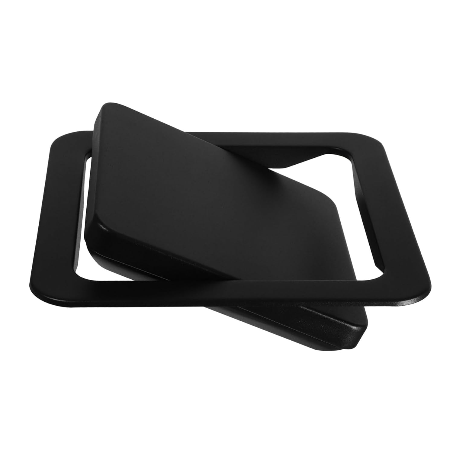 PRETYZOOM Stainless Steel Countertop Trash Can Lid Recessed Flap Cover for Kitchen Bathroom Waste Bin Concealed Design for Efficient