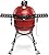 Kamado Joe KJ23RHC Classic Joe II 18-inch Charcoal Grill with Cart and Side Shelves, Blaze Red