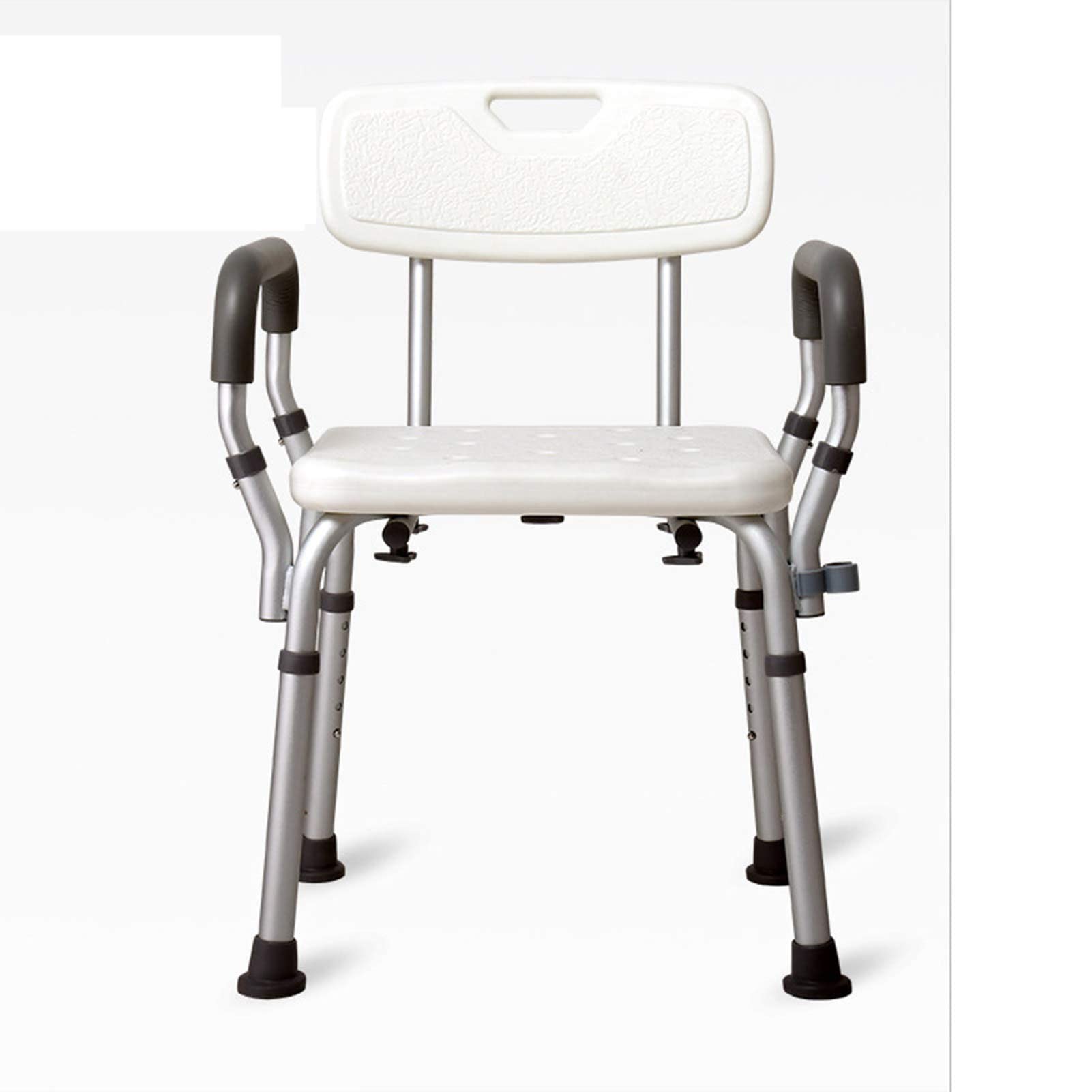 Silla de Ducha, Silla de Ducha para Ancianos, Silla de Ducha Altura Regulable con Respaldo Ayuda para Baño para Ancianos y Discapacitados Antideslizante Altura Regulable