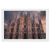 Material: DIY picture uses high-definition printed canvas that is waterproof, has good adhesion, and is odorless. The diamond beads are sparkling and have a great three-dimensional effect Set: Includes 1 canvas, 1 diamond dotting pen, 1 bottle of glu...