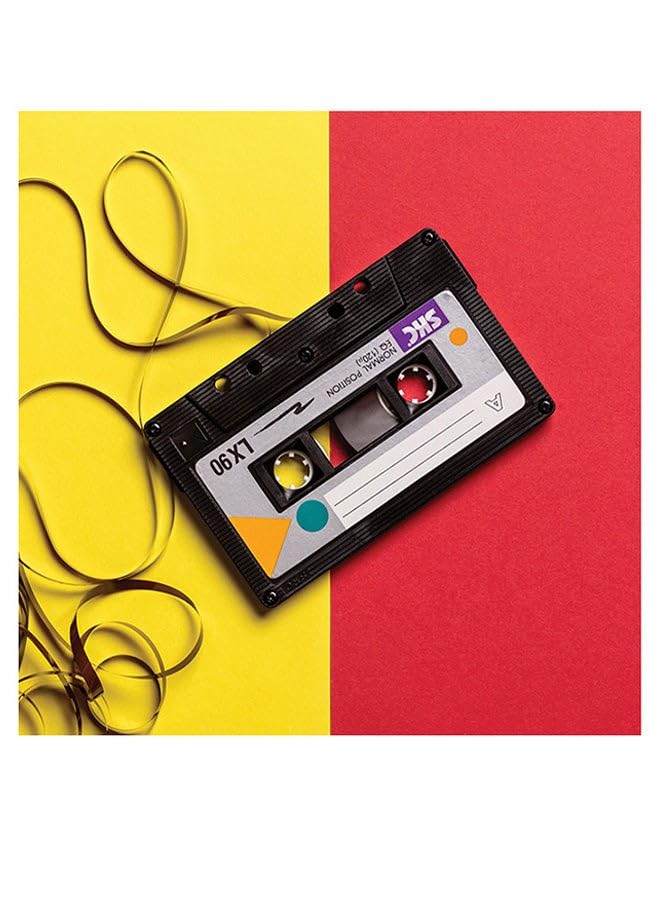 RYN Cassette Themed Wall Art Yellow/Red/Black 30X30Cm