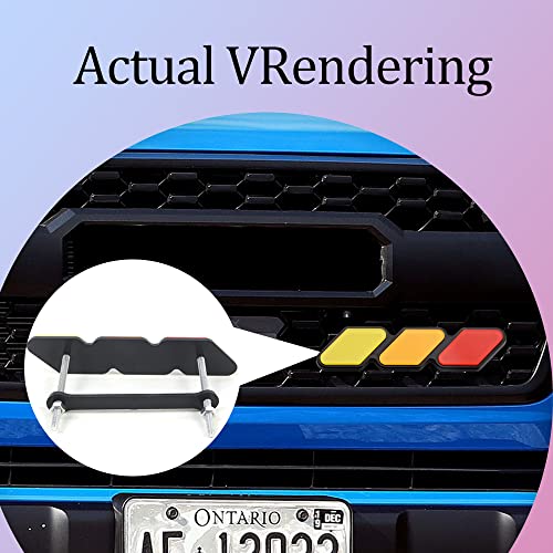 Image of Grille Decor Badge, Tri-Color Grille Insert Trims | Tri-Color Grille Badge Emblem Decoration Accessories Car Truck Label Fit for Most Vehicles