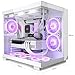 PCCOOLER C3T500 ARGB PC Case Mid Tower Desktop Computer Gaming Superior Case for ATX/M-ATX/ITX with 6 ARGB Case Fans,Column-Free Design,360MM Radiator&400MM GPU Support,Easy Installation (White)