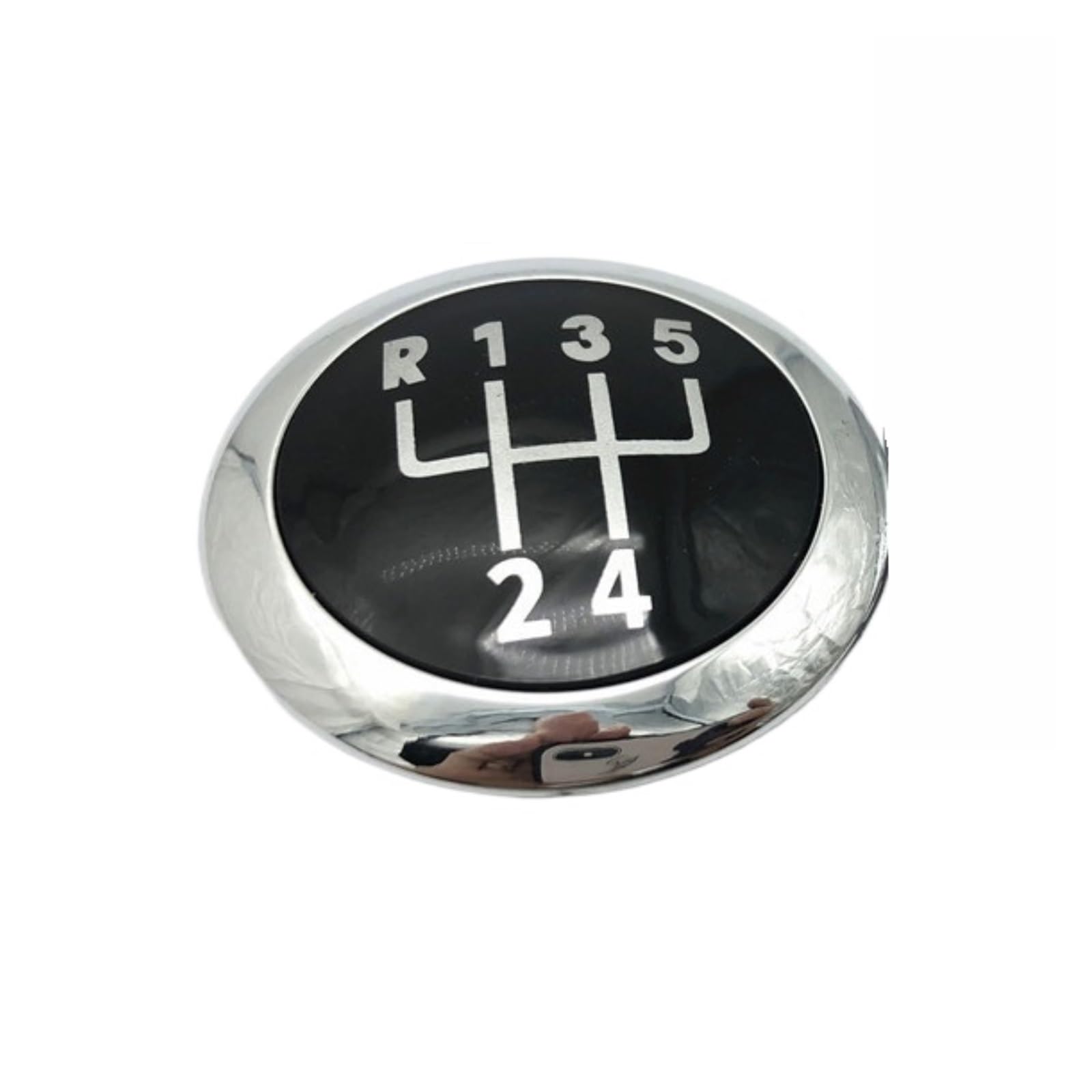 Valtorencia Gear Shift Knob Cover,Fit for Volkswagen/VW/Passat B6 2005-2011 Car Emblem Badge Top Cap Case Shift knob Handle(5 Speed)
