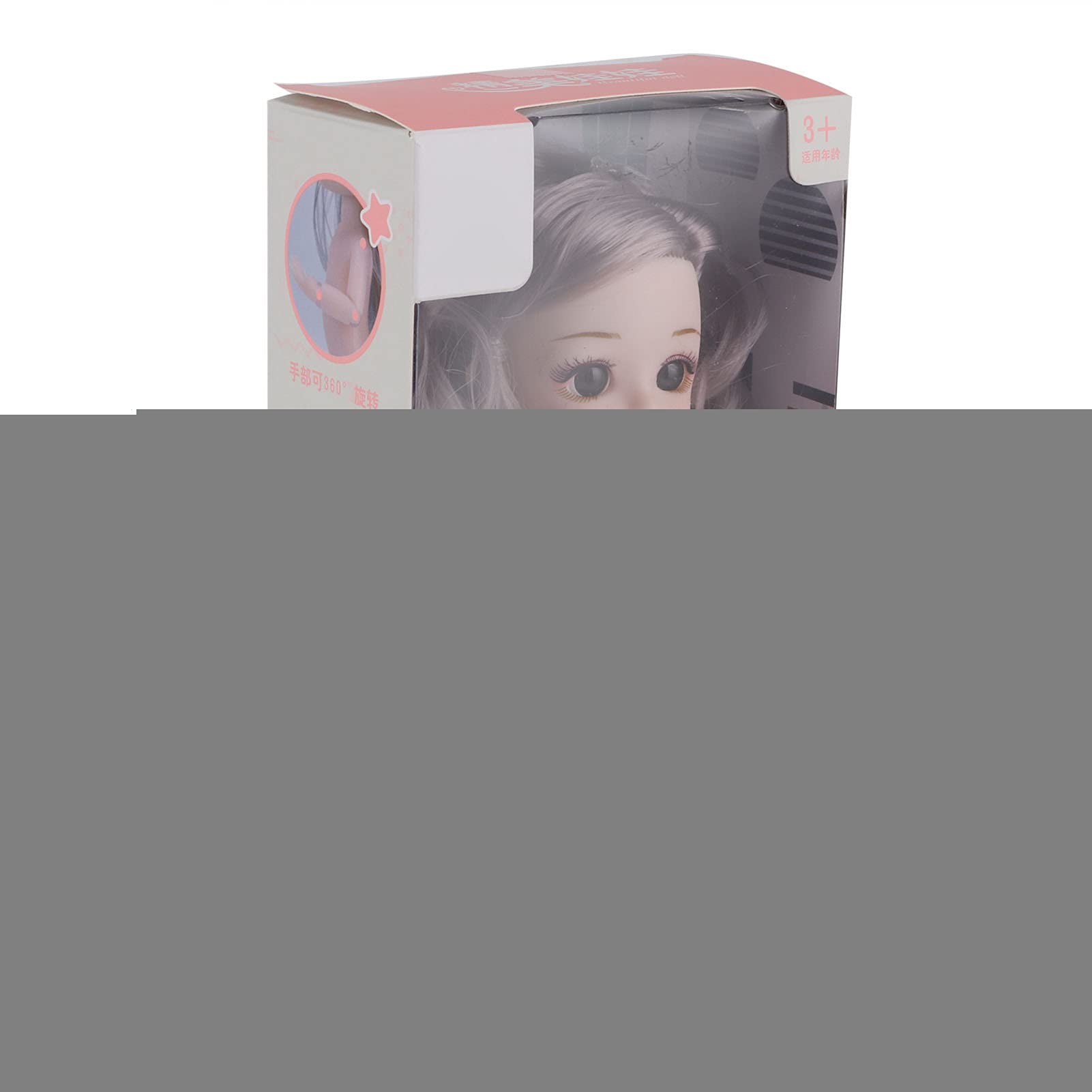 QIRG Mini Doll, High Simulation Charming Beautiful Doll Toy Long Service Life Dress Up Doll Movable Joint Doll for Gift