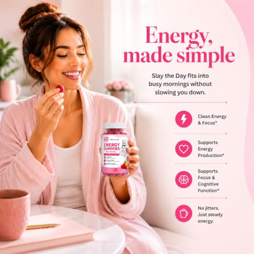 Balancing Act Slay the Day Energy Gummies, B12, CoQ10 & Cognizin, 60 Count - Image 3