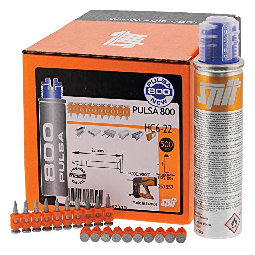 Zincato meccanicamente 057554 Spit Pulsa 800P+ HC6 32 Pin - HC6 Pin - Calcestruzzo duro (>C2