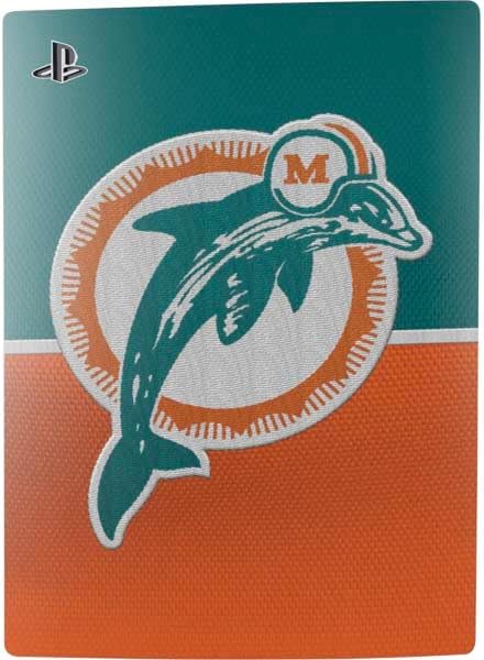Skinit Decal Gaming Skin Compatible with PS5 Bundle - Officially Licensed NFL Miami Dolphins Vintage Design