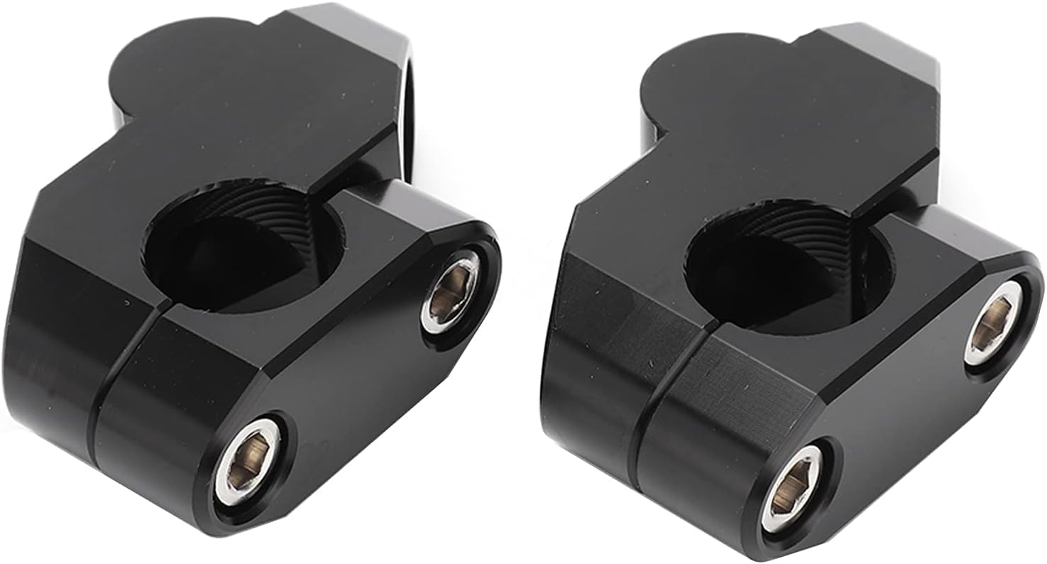 Adaptador de altura de manillar Aramox, elevadores de manillar de 7/8 pulgadas, accesorio universal de modificaci¨®n de motocicleta de aleaci¨®n de aluminio CNC(Negro)