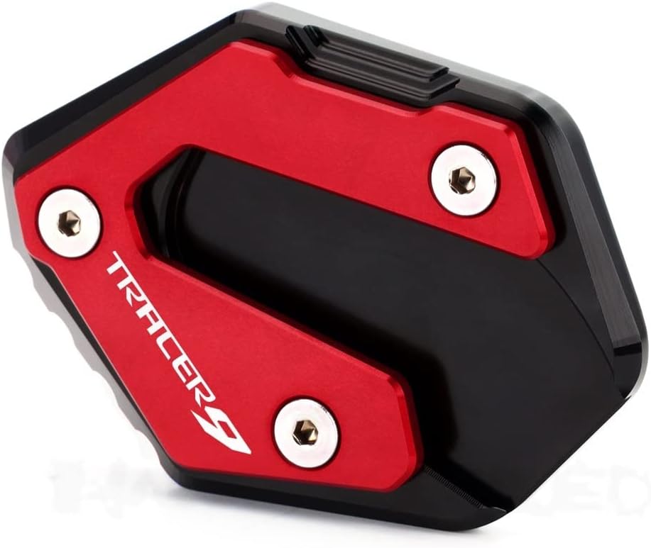 DEHIWI for Ya&maha Tracer 9 9GT 2020-2022 Motorcycle Foot Support Side Stand Cover Foot Stand Extension Pad CNC Support Plate Enlarger Pad Anti Slip (Color : 1)