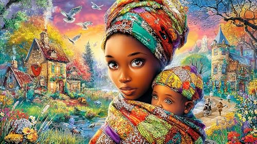 Rompecabezas de 1000 piezas de mujeres africanas para decorar tu salón con arte