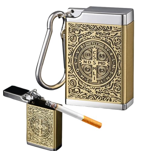 DWFEYOI Cendriers de poche anti-odeurs, 1 Pièces Cendrier Fermé Portable, Cendrier de Plage, Mini Cendrier de Voyage en Métal Original pour Cigarettes avec Couvercle et Porte-clés