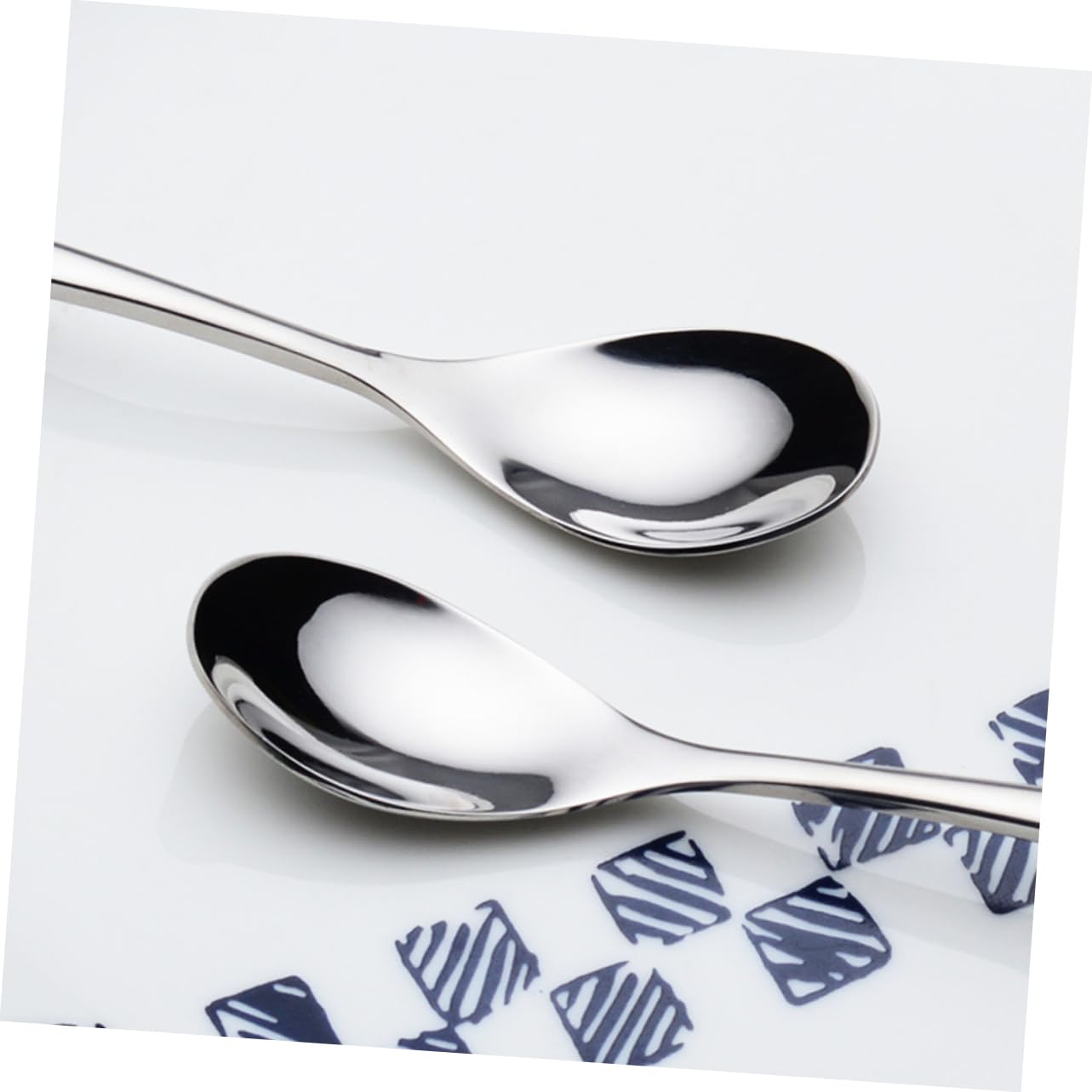 COLLBATH 6pcs 304 Soup Spoons Coffee Stirring Drink Swizzle Spoon Mini Spoon Dinner Spoons Dining Soup Sugar Spoon Coffee Spoon Fruit Spoon Polished Spoons Serving Spoon Rice Spoon Silver