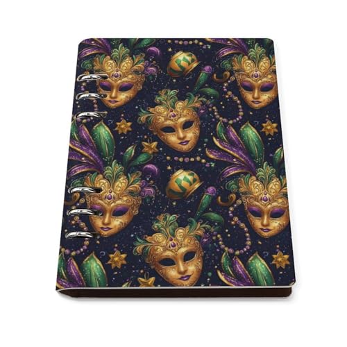 Cahier ligné pour l'école et carnet de voyage A5 en cuir rechargeable à couverture rigide