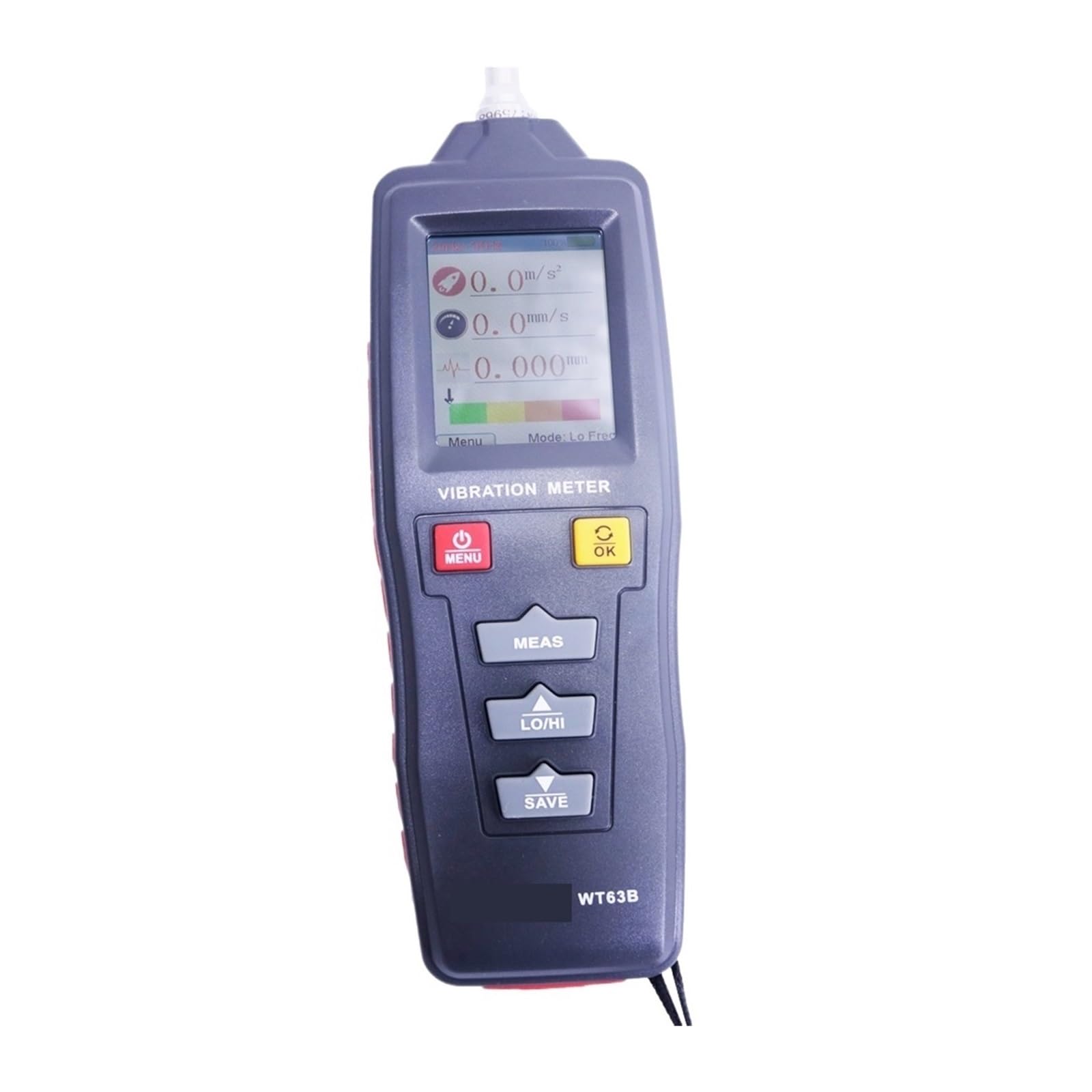 Appareil de mesure de vibrations numérique, Testeur de vibrations numérique WT63B Plage de vitesse de mesure : 0,1 à 1999,9 m/s^2 Mesure de l'accélération, de la vitesse et du dépl