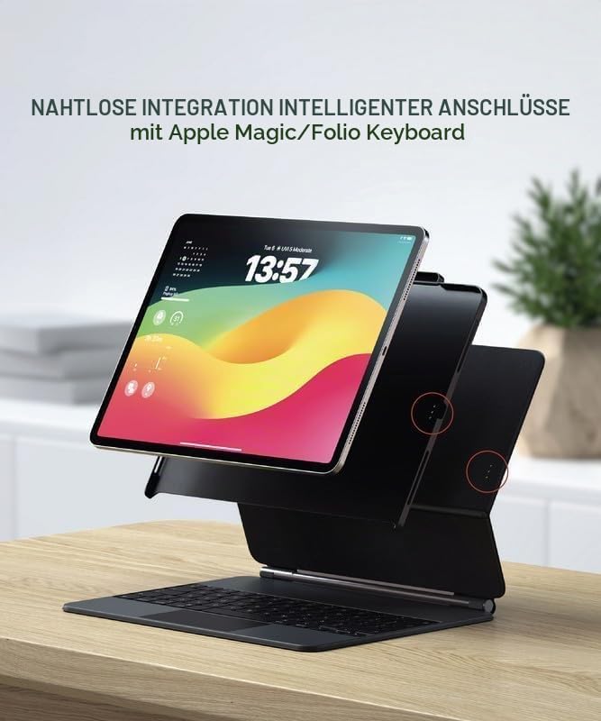 SATECHI Magnetische Hülle iPad Pro 12,9", Pencil 2 Laden, Schwarz – Ansicht 5