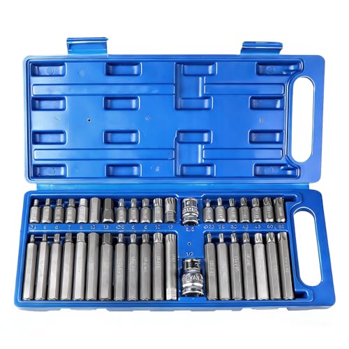 MIGUBIGU 40 PCS Coffret Douille Torx Male 1/2