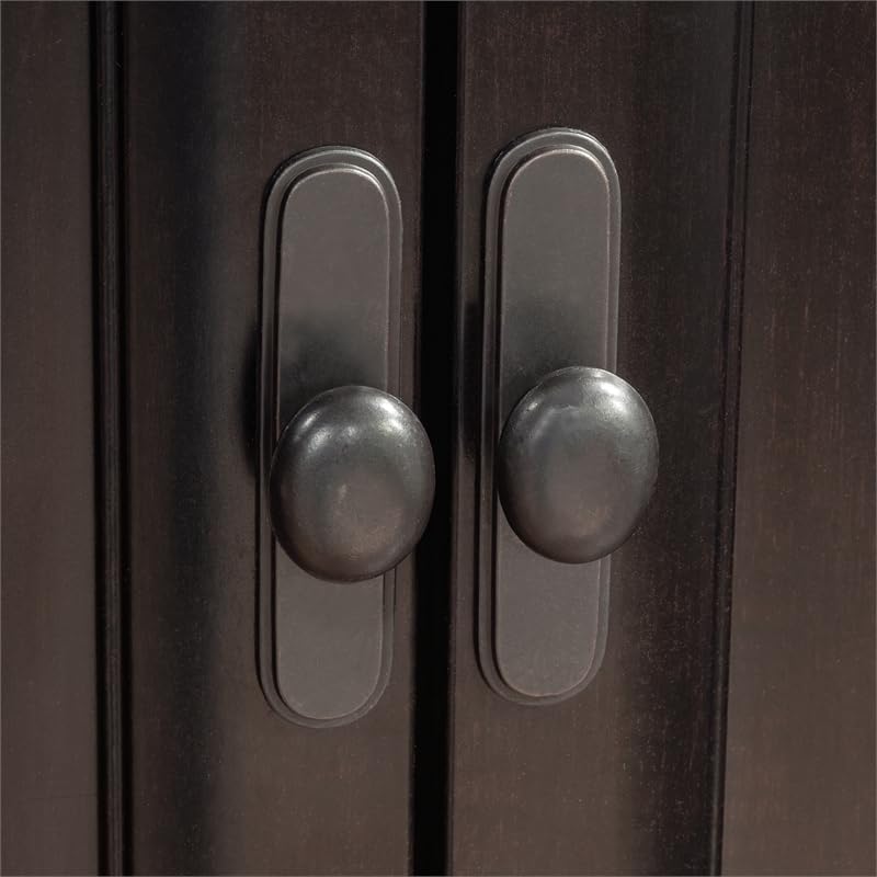 Vista 8 de Sauder Edge Water - Gabinete de almacenamiento de madera con diseño de agua en color negro