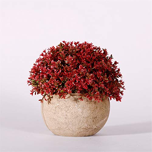 Gertok Piante Pianta Finta Piante Artificiali Decorazioni da Giardino Piante Finte in Vaso Decorazioni Grave Pianta della casa Green,1pc - Image 6