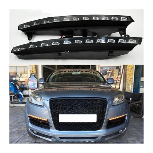 Feux avant gauche Q7 2007 clignotant LED DRL étanche sans dynamique pour phare voiture