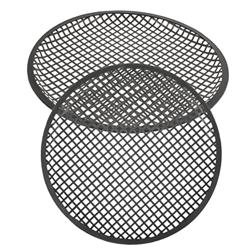 UPKOCH 2個 サウンドグリル 屋外スピーカーカバー デュアル ネット ドア ダブル ハブ カースピーカー プラグ サブウーファー車 ケーブル ダッシュ 伝搬 カーオーディオ Black 鉄