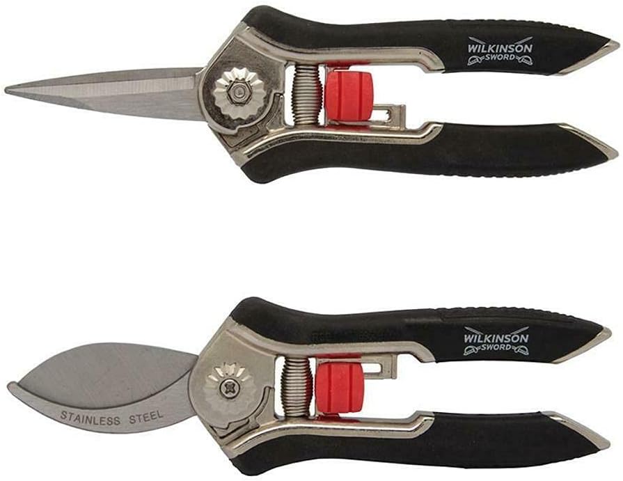 Wilkinson Sword 1111174W Bypass Pruner & Anvil Pruner Secateurs Twin Pack Amazon.co.uk Garden