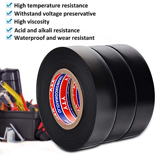 Preisvergleich Produktbild Isolierband Dichtungsband schwarz 20m für Rohrabdichtung, Rohr abdichten wasserdicht 3 Roll